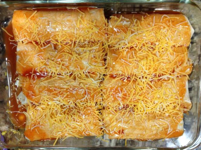 Chicken corn enchiladas