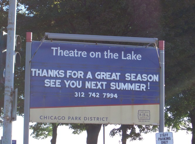 Theatre On The Lake Sign