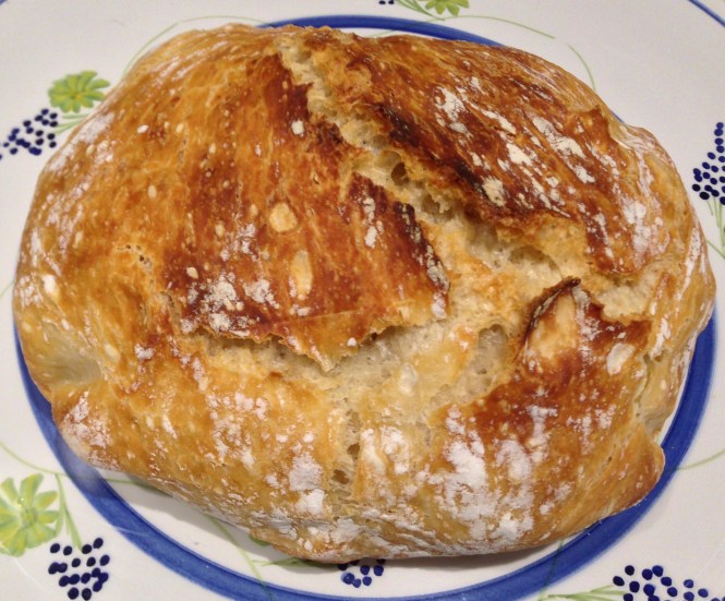 The finished produce: Artisan No-Knead Bread