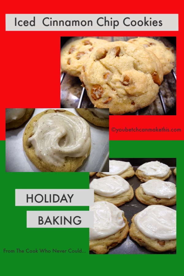 Iced Cinnamon Chip Cookies