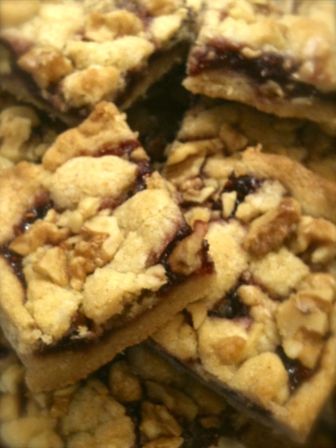 Raspberry Walnut Bars