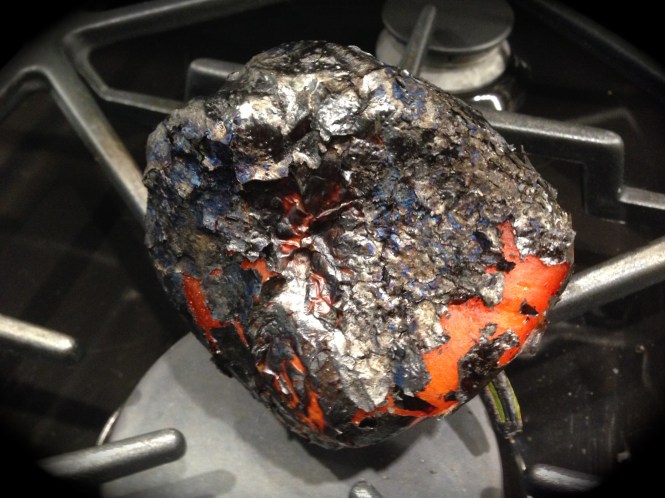 The blackened pepper...