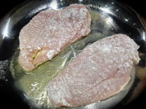 Lightly Dust With Flour and Cook In Olive Oil Until Almost Done