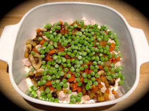 Layer The Veggies Over The Turkey