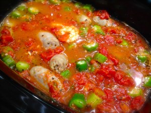 Add Okra and Shrimp During The Last Half Hour