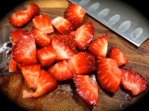 Cut The Strawberries Into Small Pieces