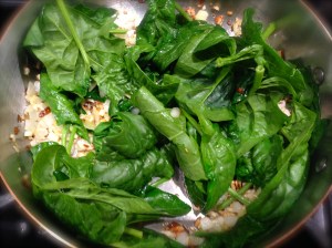 Add Spinach By Handfulls