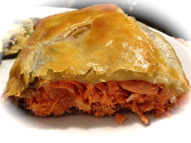 Salmon and Cremini Mushroom Duxelle En Croute...