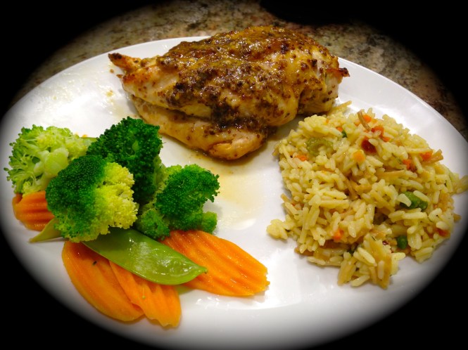 Serving Suggestion" With Rice and Steamed Vegetables...