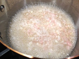 Shallot and Garlic Sauted in White Wine and Lemon Juice...
