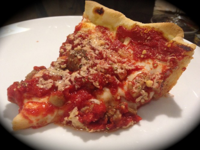 Chicago style deep dish pizza