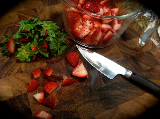 Cut The Berries Into Evenly Sized Pieces...