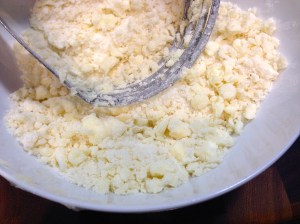 The consistency of the streusel