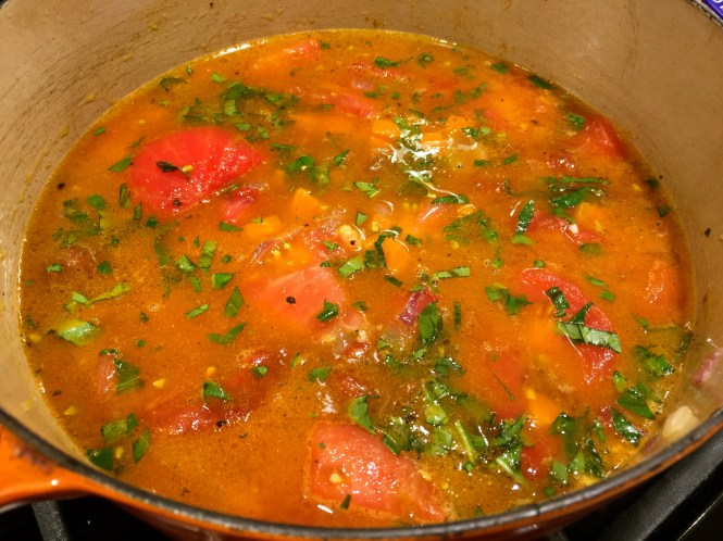 Cook Ingredients in Stock for 45 minutes