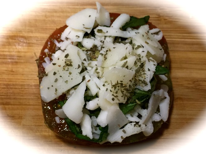 Top With Mozzarella And Shaved Parmesan - Sprinkle With Italian Seasong