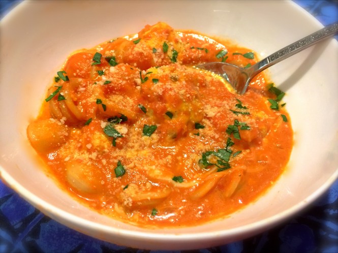 Chicken Meatballs In A Cheesy Tomato Cream Sauce