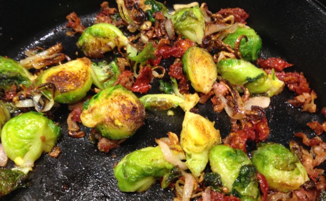Brussels Sprouts With Pancetta and Sundried Tomatoes