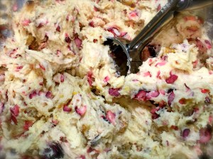 Cookie batter and scoop