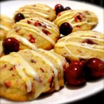 Iced Cranberry Orange Walnut Cookies