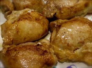 Browned Chicken Thighs