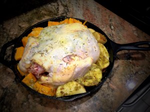 Roast Chicken In A Cast Iron Skillet