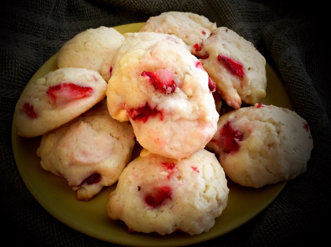 White chocolate Strawberry Cookies