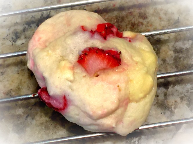 White Chocolate Strawberry Cookies