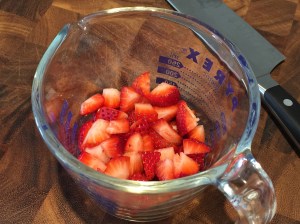 cut strawberries