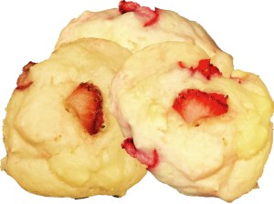 White Chocolate Strawberry Cookies