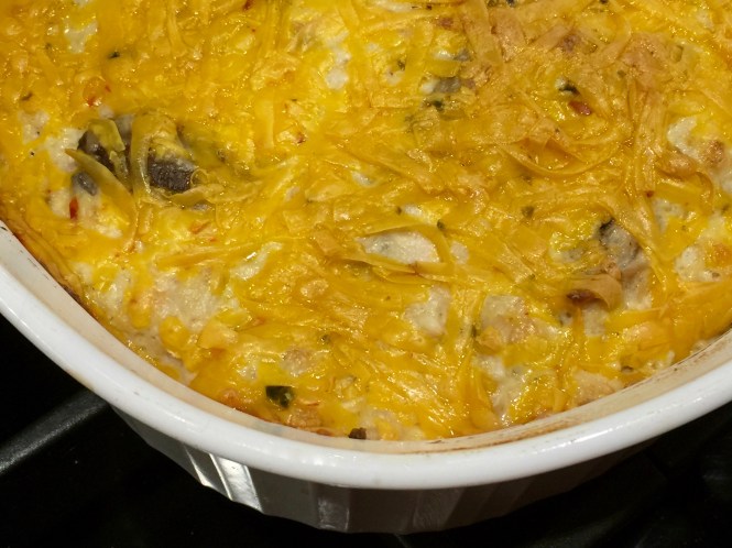 Chicken, cauliflower and mushroom casserole
