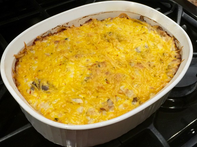 Chicken, cauliflower mushroom casserole