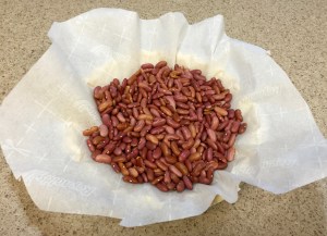 Beans used for blind baking a pie crust