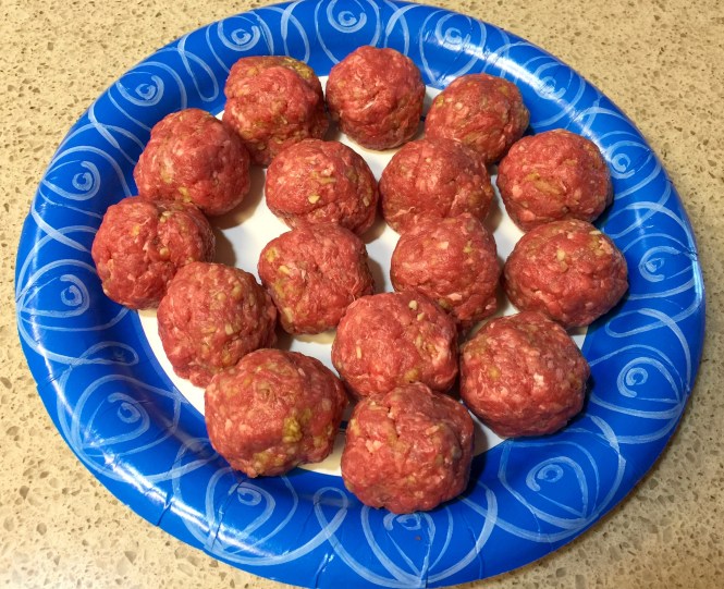The amount of meatballs you get with a pound of ground beef. 