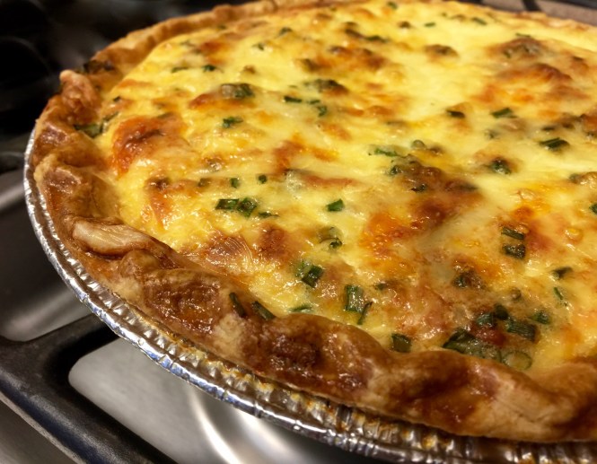 Bacon, Butternut Squash and Chive Quiche