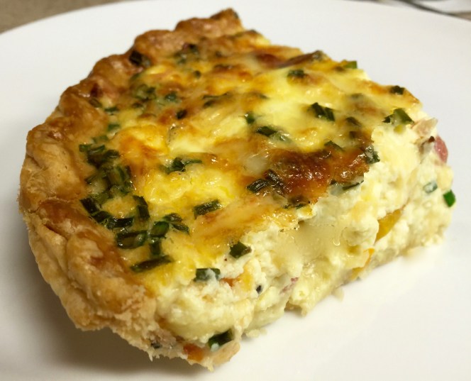 Bacon, Butternut Squash and Chive Quiche