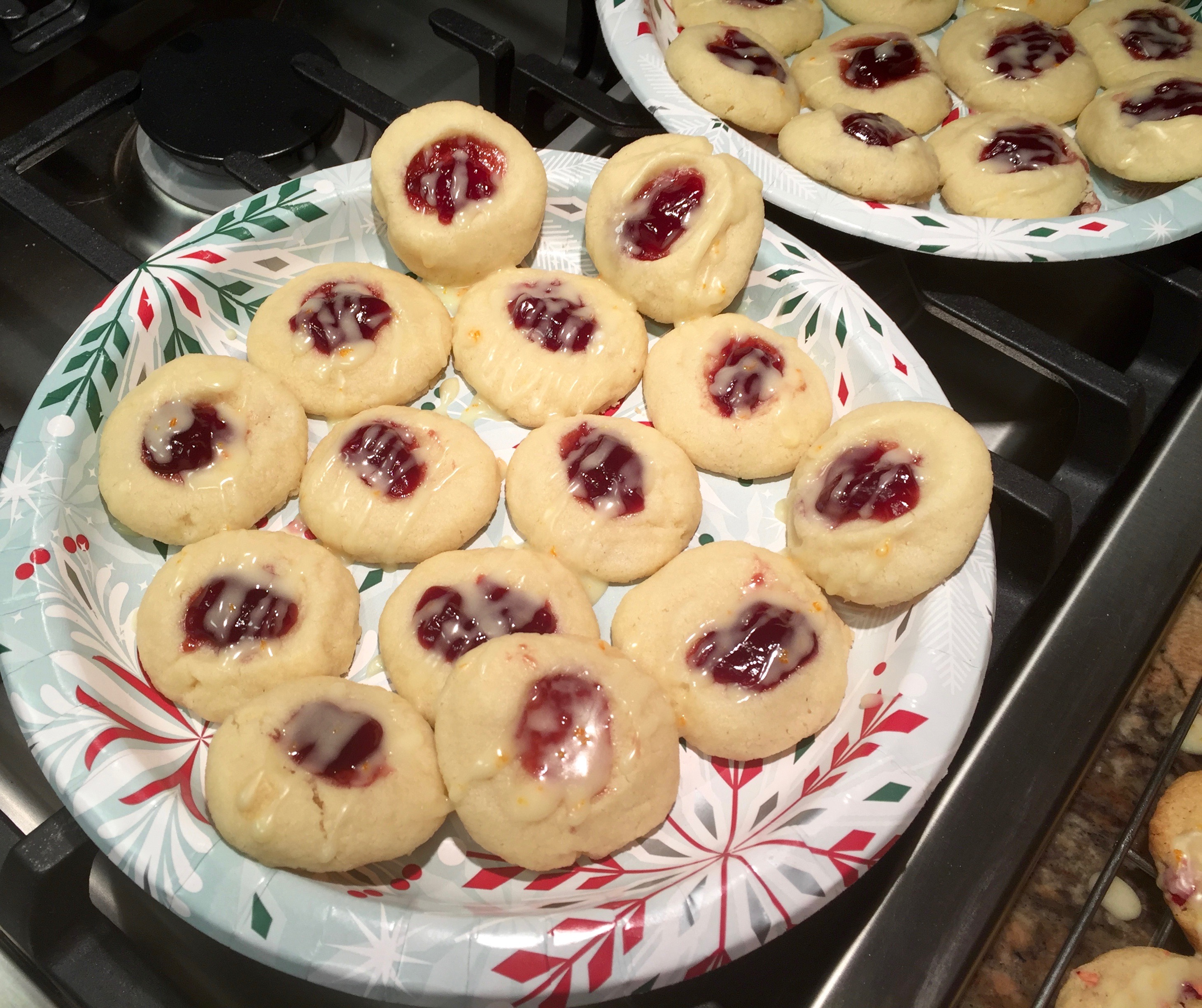 Raspberry Thumbprint Shortbread Cookies