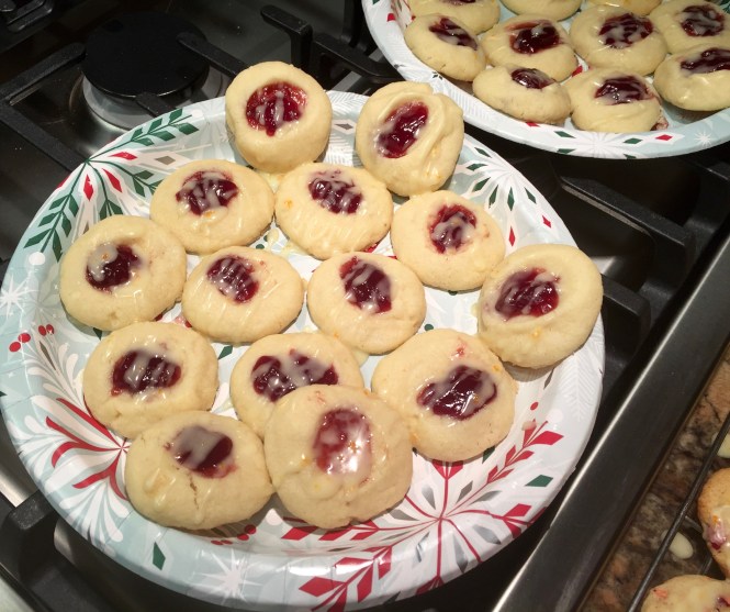 Raspberry Thumbprint Shortbread Cookies