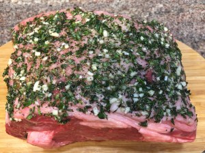 Prime Rib With A Garlic, Rosemary & Thyme Rub