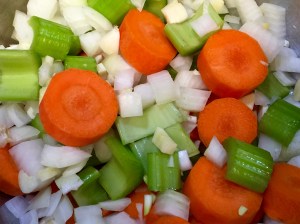 Veggies Cut Into Chunky Pieces