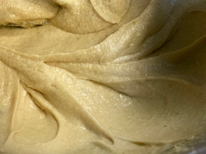 Creamed butter, sugar, eggs and vanilla