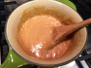 thickened peanut butter mixture